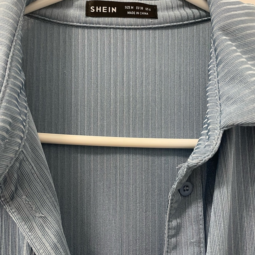 Button front Ruched Ribbed-Bodycon Dress - Picture 7 of 7